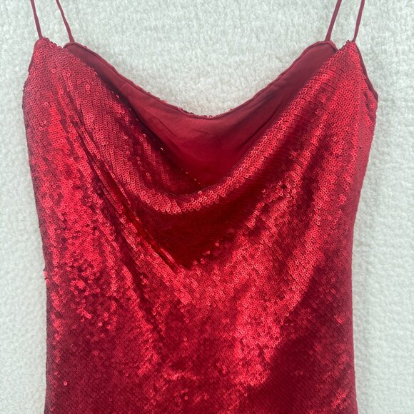Zara Red sequin mini dress NWT Size S - Picture 7 of 13